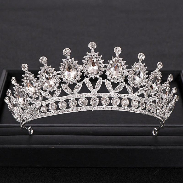 Luxury Rhinestone Crystal Crown Bride Tiaras And Crown Bridal Hair Jewelry Wedding Hair Accessories Bridal Crown For Wedding Luxury Rhinestone Crystal Crown Bridal Tiaras And Crowns Pageant Crown