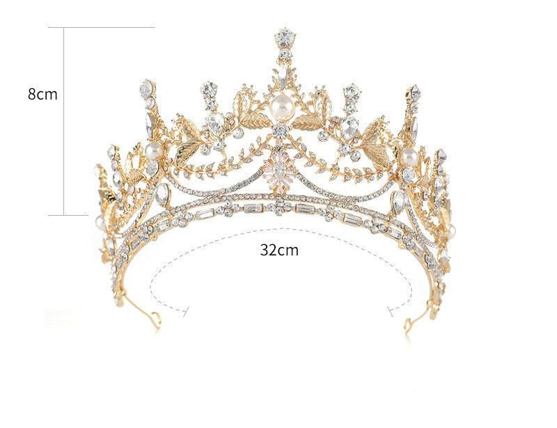 Luxury Zircon Bridal Tiaras Wedding Crown Rhinestone Headband Bridesmaid Hairband Hair Accessories Pearls Jewelry Bride Bride Princess Crowns Tiaras And Crowns For Tiaras For Girls Fairy Crown