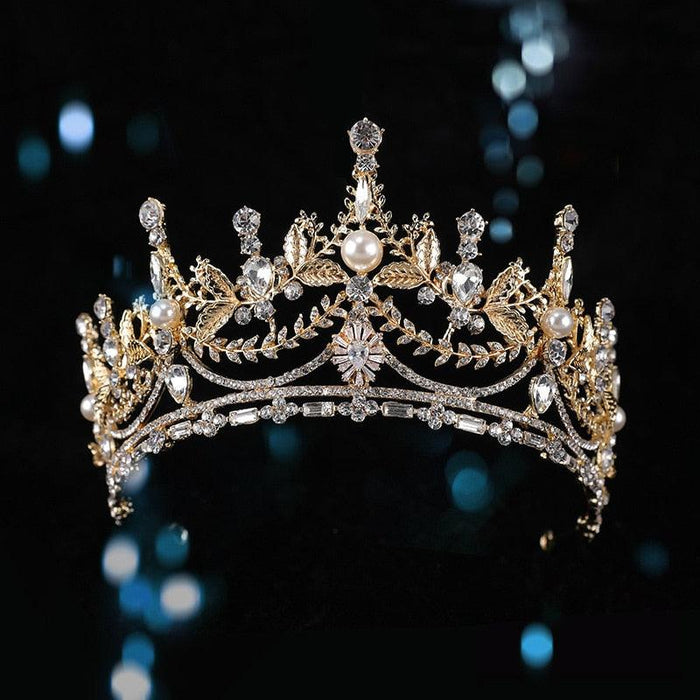 Luxury Zircon Bridal Tiaras Wedding Crown Rhinestone Headband Bridesmaid Hairband Hair Accessories Pearls Jewelry Bride Bride Princess Crowns Tiaras And Crowns For Tiaras For Girls Fairy Crown