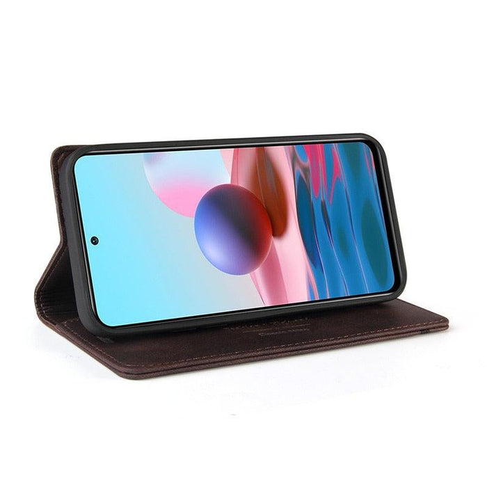 Magnetic Flip Leather Case For Redmi Note 10 10s 9 pro max 9T 9A 9C 8A K40 pro Wallet Cover For Xiaomi 10T Lite Poco X3nfc M3 F3  Redmi Note 11 Pro Wallet case with Card Holder Kickstand Magnetic Premium PU Leather