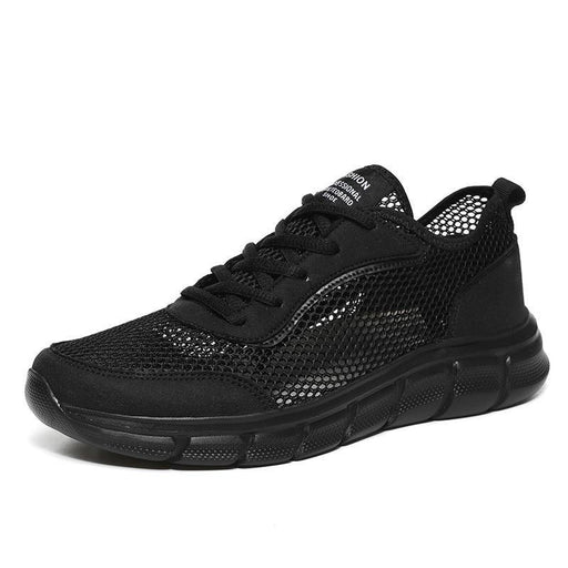 Men Casual Black Sneakers Fashion Light Breathable Summer Outdoor Beach Mesh Gym Running Sneakers Men Breathable Mesh Ultra Comfortable Athletic Fashion Jogging Sneaker