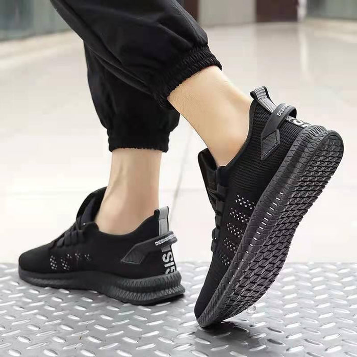 Men Fashion Sneakers Breathable Casual Shoes Orange Sole Mesh Lightweight Trainers Walking Running Tennis Gym Shoes For Mens Non Slip Sport Sneakers