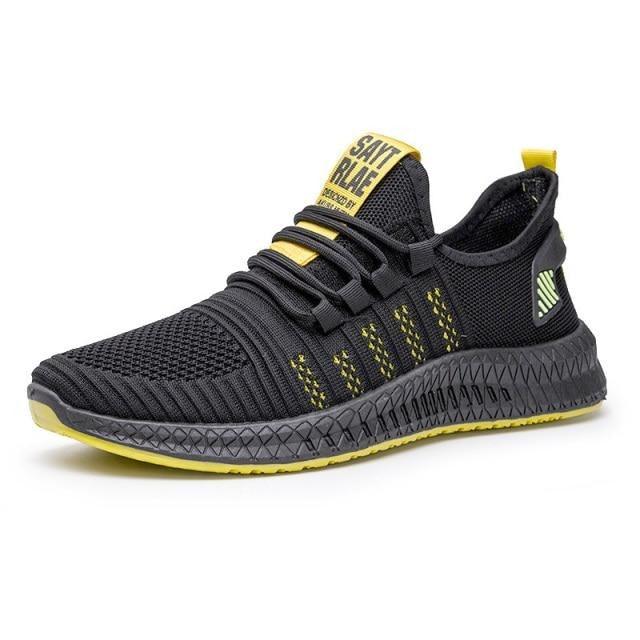 Men Fashion Sneakers Breathable Casual Shoes Orange Sole Mesh Lightweight Trainers Walking Running Tennis Gym Shoes For Mens Non Slip Sport Sneakers