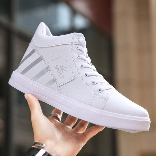 Men's High Top Sneakers Breathable Street Sports Shoes Hip Hop Trendy Style Casual Shoes Fashion Sneakers Breathable Comfort Walking Mens Sneakers