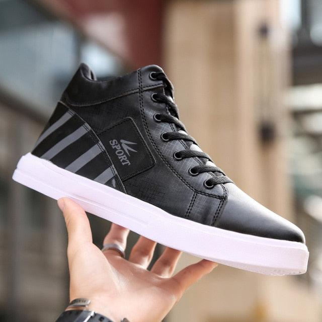 Men's High Top Sneakers Breathable Street Sports Shoes Hip Hop Trendy Style Casual Shoes Fashion Sneakers Breathable Comfort Walking Mens Sneakers