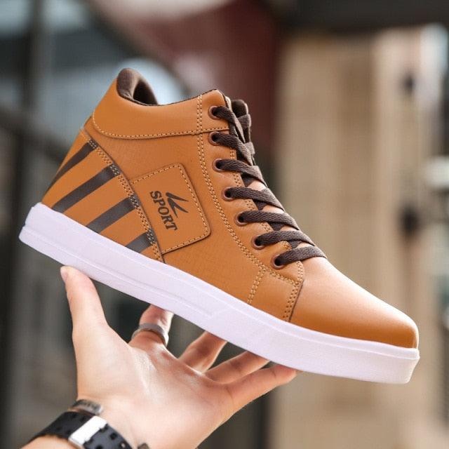 Men's High Top Sneakers Breathable Street Sports Shoes Hip Hop Trendy Style Casual Shoes Fashion Sneakers Breathable Comfort Walking Mens Sneakers