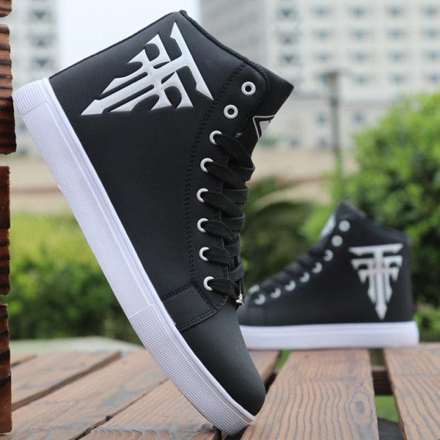 Men's High Top Sneakers Breathable Street Sports Shoes Hip Hop Trendy Style Casual Shoes Fashion Sneakers Breathable Comfort Walking Mens Sneakers