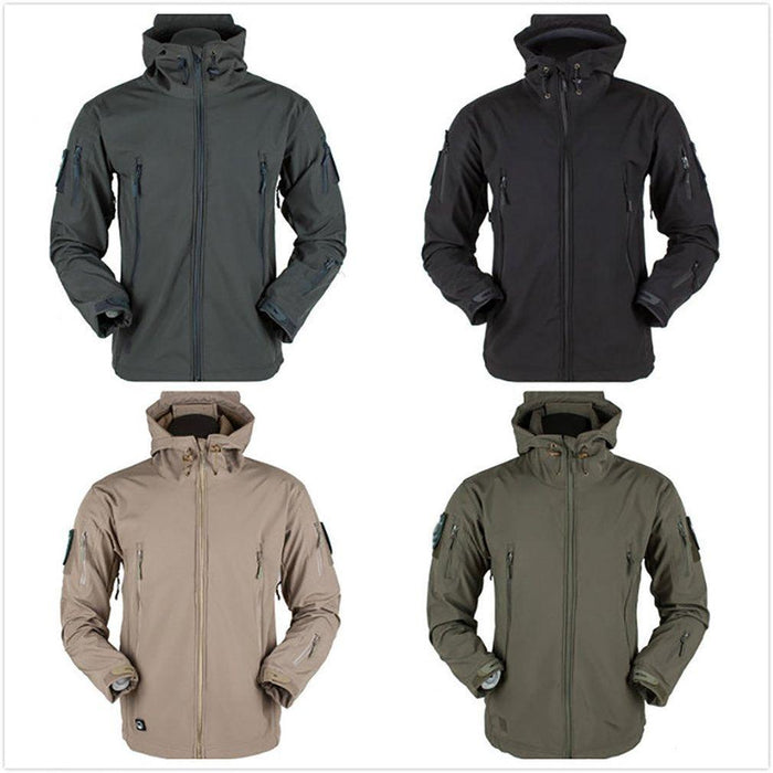 Men's Outdoor Soft Fleece Jacket Men's And Women's Jacket Unique Jackets For Men Windproof  Waterproof Breathable Jacket Thermal Hooded Tactical Jacket Outdoor Camouflage Fleece Hooded Coat