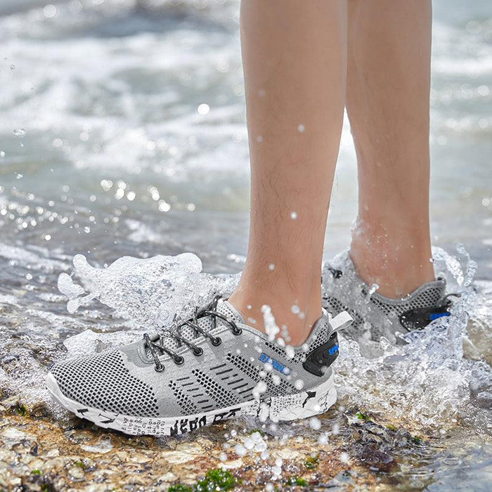 Men's Water Sports Shoes Non-Slip Outdoor Wear-Resistant Breathable Beach Quick-Drying Outdoor Fishing Water Shoes Lightweight Quick Dry Aqua Beach Sneakers