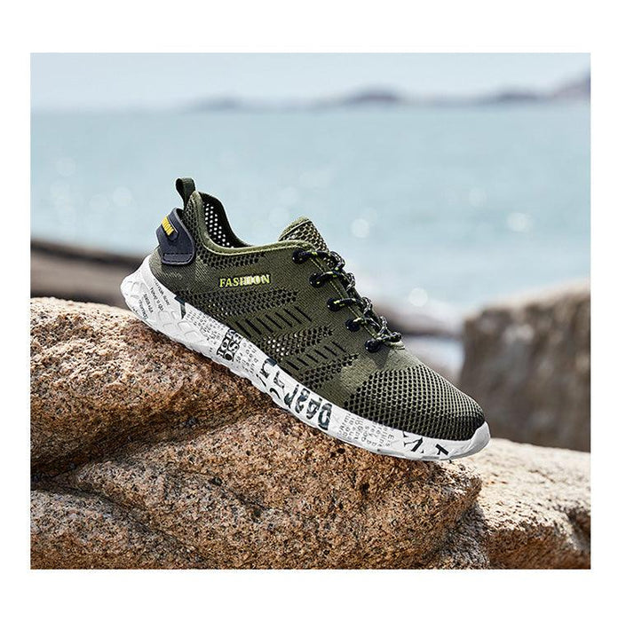 Men's Water Sports Shoes Non-Slip Outdoor Wear-Resistant Breathable Beach Quick-Drying Outdoor Fishing Water Shoes Lightweight Quick Dry Aqua Beach Sneakers