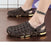 Men Sandals Summer Hole Shoes Rubber Tasteless Plastic Unisex Garden Shoes Black Beach Flat Men Sandals Non Slip Water Shoes Lightweight Home Slip On Walking Casual Holiday Shoes