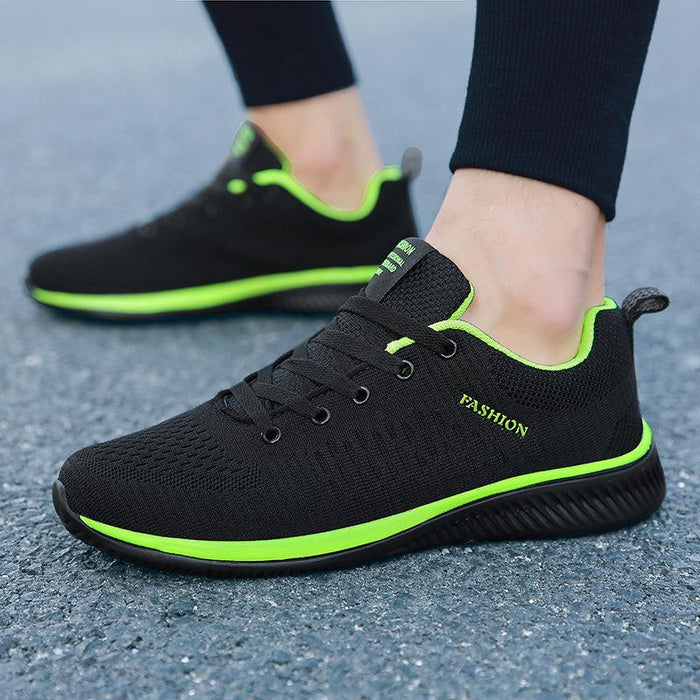 Men Sport Lightweight Running Sneakers Walking Casual Breathable Shoes Non-Slip Comfortable Black Fashion Men Casual Shoes Running Walking Sneakers