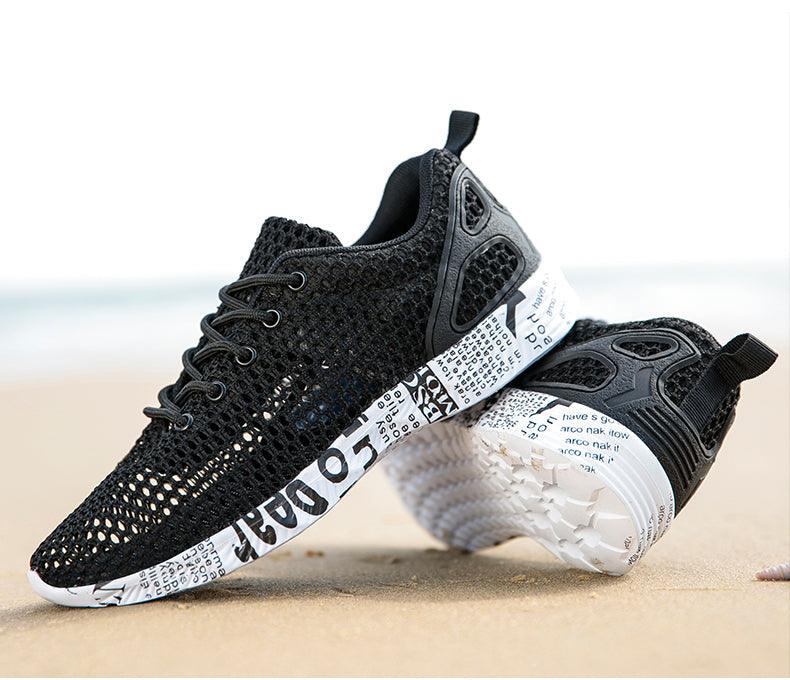 Mens Aqua Breathable Beach Quick Drying Water Shoes Outdoor Fishing Wading Shoes Water Sneakers Ultra Lightweight Breathable Walking Shoes Non Slip Athletic Fashion Sneakers