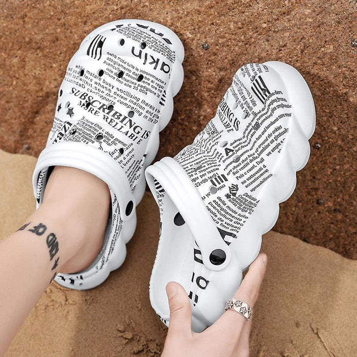 Mens Slippers Summer Flip Flops Sandals Fitness Fashion Garden Clogs Classic Mules Anti-Skid Rubber Sole Slip On Summer Mens Clogs