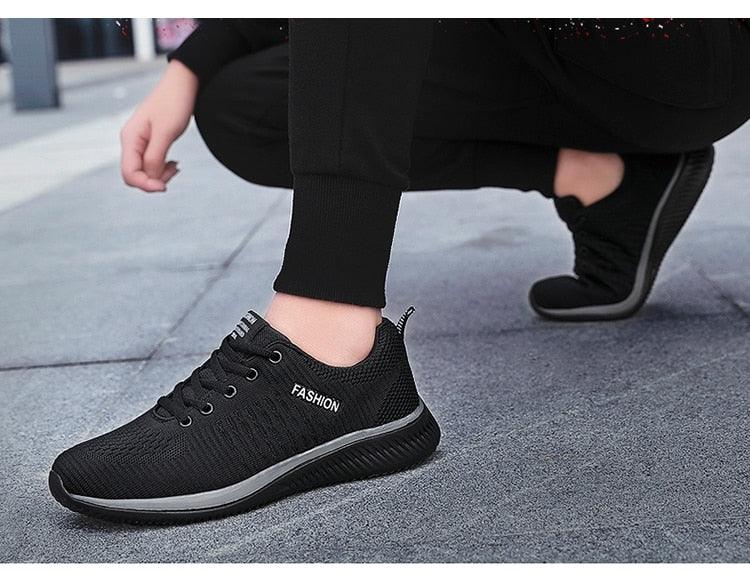 Mens Sport Running Sneakers Fashion Men Casual Shoes Breathable Shoes Walking Sneakers Men's Tennis Black Sneakers Trainers Mesh Flat Breathable Summer Walking Beach Mesh Design