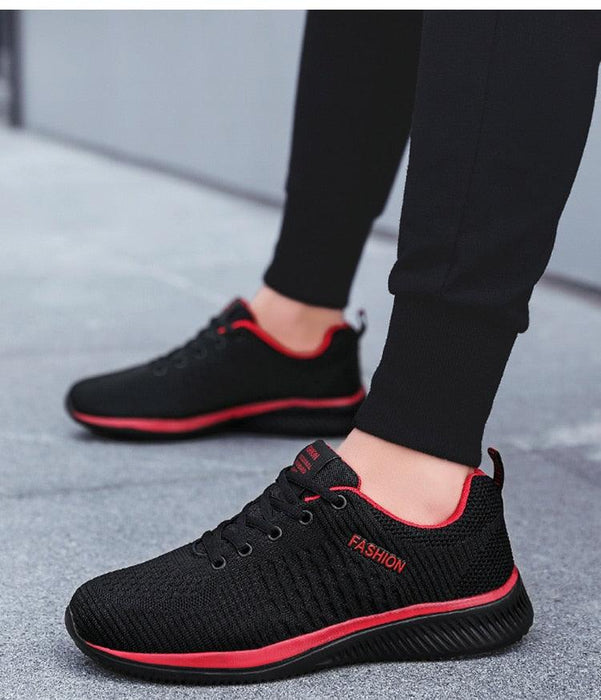 Mens Sport Running Sneakers Fashion Men Casual Shoes Breathable Shoes Walking Sneakers Men's Tennis Black Sneakers Trainers Mesh Flat Breathable Summer Walking Beach Mesh Design