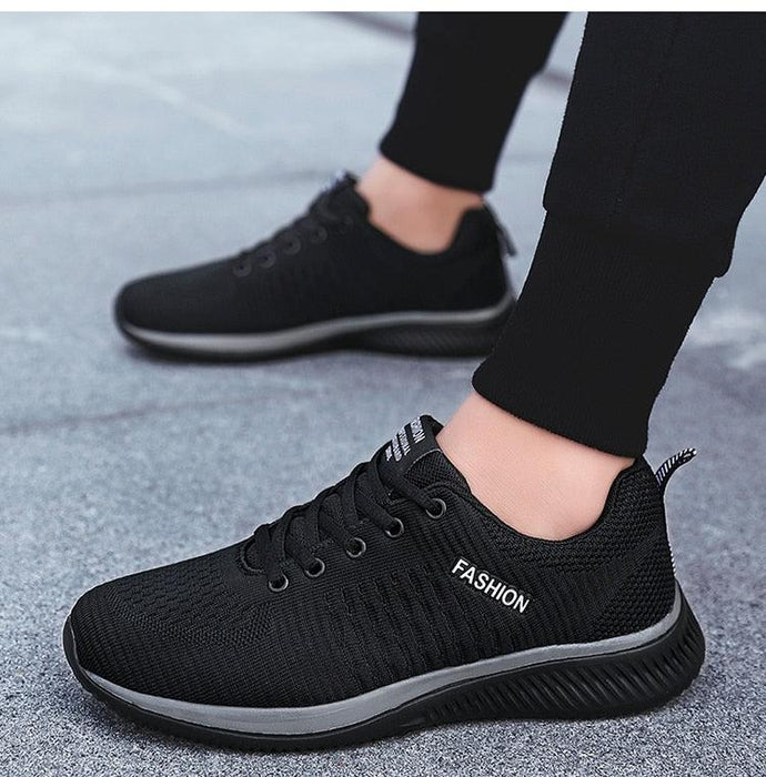 Mens Sport Running Sneakers Fashion Men Casual Shoes Breathable Shoes Walking Sneakers Men's Tennis Black Sneakers Trainers Mesh Flat Breathable Summer Walking Beach Mesh Design