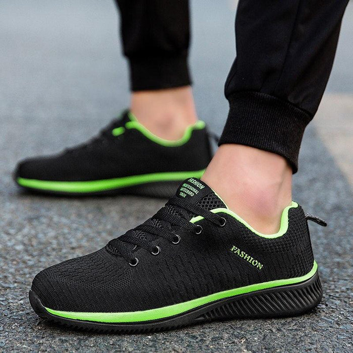 Mens Sport Running Sneakers Fashion Men Casual Shoes Breathable Shoes Walking Sneakers Men's Tennis Black Sneakers Trainers Mesh Flat Breathable Summer Walking Beach Mesh Design