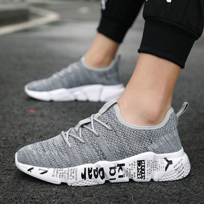 Mens Sport Sneakers Casual Fashion New Light Breathable Red Mesh High Quality Comfortable Running Shoes Men Casual Breathable Walking Sport Athletic Sneakers Gym Tennis Slip On Lightweight Mens Sneakers