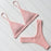 Micro Mini Bikini Swimwear Women Halter Push Up Bikini Set Padded Bra  Women's Underwired Triangle Bathing Two Pieces Swimsuit Bikini Set  Swimsuit Bandage Swim Suit