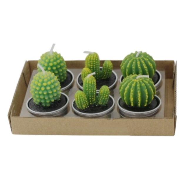 Mini Delicate Succulent Plants Candles Cactus Tea light Candles Handmade Delicate Succulent Cactus Candles Flameless Aromatherapy Candles For Birthday Party Wedding Spa Handmade Aromatherapy Candles For Birthday Party Wedding Home Decor Plant Candle