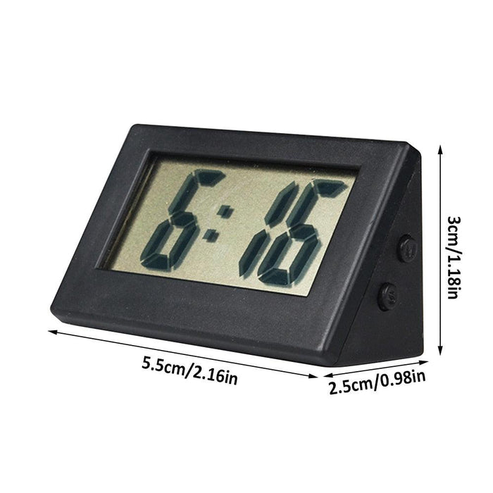 Mini Small Car Desk Digital Clock Watch Car Dashboard Digital Clock Vehicle Adhesive Clock with Jumbo LCD Time & Day Display Mini Automotive Stick On Watch for Car T Gauges Mini Digital LCD Screen Travel Electronic Clock For Home Office Desktop Clocks