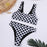 Modern Bikini New Black White Print Swimsuit Women Two Pieces Push Up Swimming Suit For Women Beach Swimwear Women's 2 Piece Swimsuits Cow Print Scoop Neck High Waist Stretchy Bikini Set