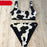 Modern Bikini New Black White Print Swimsuit Women Two Pieces Push Up Swimming Suit For Women Beach Swimwear Women's 2 Piece Swimsuits Cow Print Scoop Neck High Waist Stretchy Bikini Set