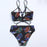 Modern Blue High Waist Bikini Push Up Swimwear Women Dragon Printed Bikini Set Retro Swimsuit Women's High Waist Bikini Swimsuits Twist Push Up Two Piece Bathing Suits Tummy Control Swimwear