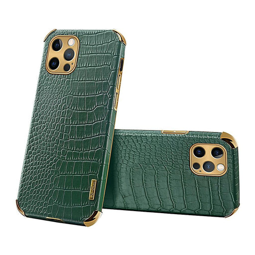 Modern Green Leather Case for iPhone 14 Pro Max Mini 13 11 Pro Max X XR XS Max 13 Mini Cases Luxury PU Leather Covers Luxury Cover Gold Edge  for Women Girls Slim Leather Elegant Iphone Protective Cover