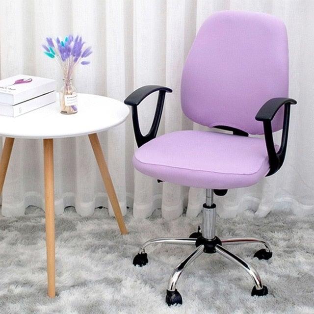 Modern Office Boss Chair Cover Spandex Computer Gamer Swivel Chair Covers Washable Armchair Slipcover For Net Bar Computer Stretch Chair Covers Spandex Office Computer Chair Cover Removable Washable Rotate Swivel Chair Protective Covers