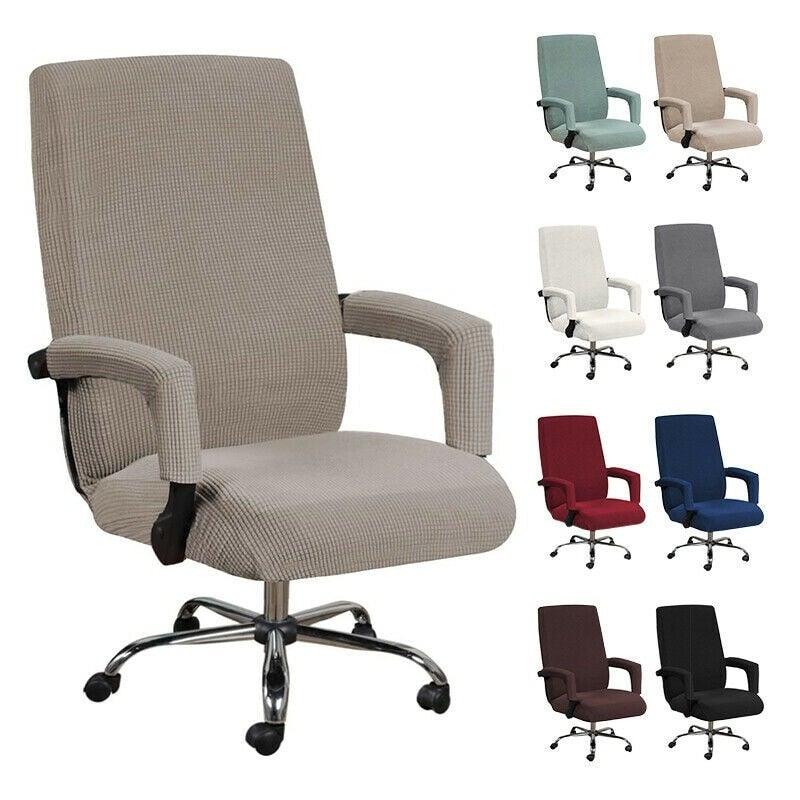 Modern Office Chair Covers Stretch Washable Computer Chair Slipcovers for Universal Rotating Chair  Spandex Anti dirty Computer Chair Cover Elastic Polyester Office Chair Cover Easy Washable Removable With Armrest Cover