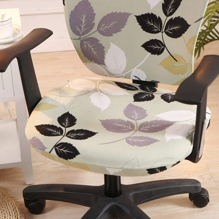 Modern Printing Elastic Stretch Office Chair Cover Computer Armchair Slipcover Protector Anti-dirty Rotating Chair Seat Case Computer Office Chair Covers - Protective & Stretchable Universal Chair Cover Stretch Rotating Chair Slipcover