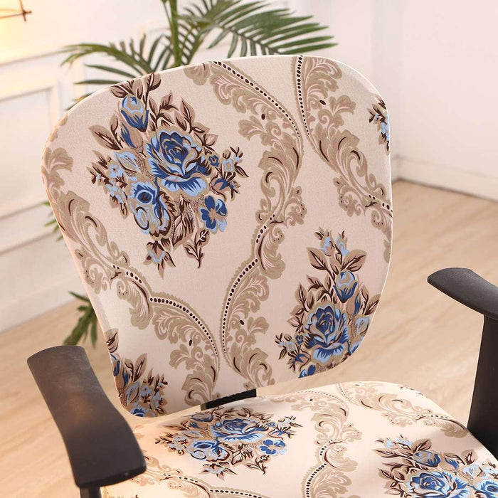 Modern Printing Elastic Stretch Office Chair Cover Computer Armchair Slipcover Protector Anti-dirty Rotating Chair Seat Case Computer Office Chair Covers - Protective & Stretchable Universal Chair Cover Stretch Rotating Chair Slipcover