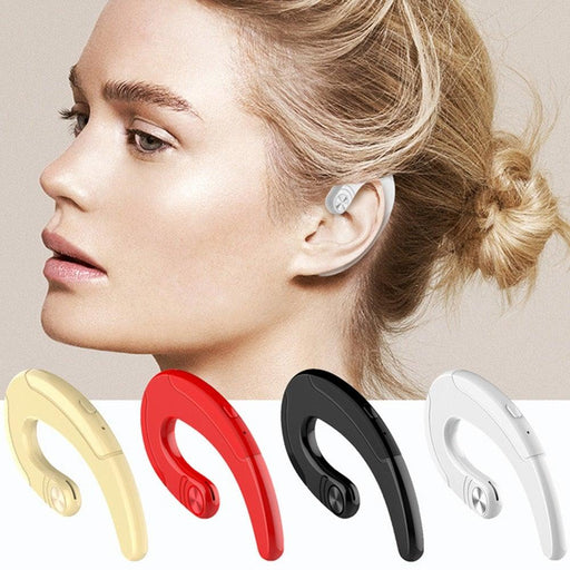 Modern Wireless Bluetooth Headphone Single Earphone Earbuds Exquisite Headset Wireless  Bone Conduction Earphones Business Earbuds Bluetooth 4.1 Headphones Over Ear Hooks Handsfree Bone Conduction Earphones Headphones With Microphone