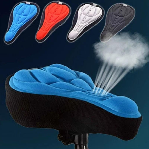 Mountain Bike Saddle Cover Thick Breathable Super Soft Bicycle Saddle Silicone Sponge Bike Seat Sports Bike Seat Cover Padded Bike Seat Cushion Bicycle Saddle Pad For Women Men With Hollow Design