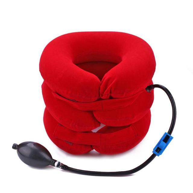 Neck Pillow Home Office Travel Pillow 3-layered Air Inflatable Vertebra Auxiliary Tools Neck Support Assistant Pillow Air Adjustable and Inflatable Neck Pillow Comfort Neck Travel Pillow Airplane Pillow Cervical Neck Pillow for Kids Adults