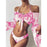 New Bikini Bikini Swimsuit For Women 3 Pieces Set Knot Front Off Shoulder Cover Up with Halter Bikini Sets Bathing Suit Women Swimwear Female Swimsuit Three-pieces Bikini set Halter Bather Bathing Suit Swim Beach Lady