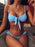 New Bikini Set Women Solid Female Cut Bikinis Swimwear Push Up Swimsuit Bath Suit Women's Bikini Padded Cutout Strappy Halter Swimsuits Two Piece Bathing Suits