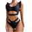 New Bikini Sets Black Push Up Swimsuit Women Neon Patchwork Bikini Swimsuit 2 Piece Cutout Molded Push Up Bathing Suit Women Swimwear Splicing Bathing Suit Holiday Beach Swimming Suit