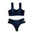 New Bikini Sets Black Push Up Swimsuit Women Neon Patchwork Bikini Swimsuit 2 Piece Cutout Molded Push Up Bathing Suit Women Swimwear Splicing Bathing Suit Holiday Beach Swimming Suit