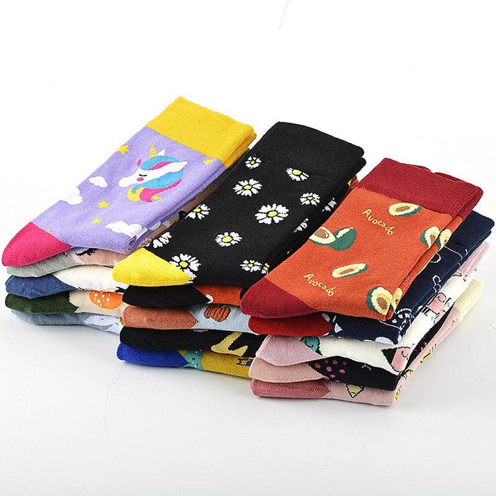 New Fashion Socks Shark Dinosaur Tiger Bear Dog Pattern Long Tube Happy Novelty Skateboarding Cycling Leisure Fun Unisex Crew Socks For Men And Women