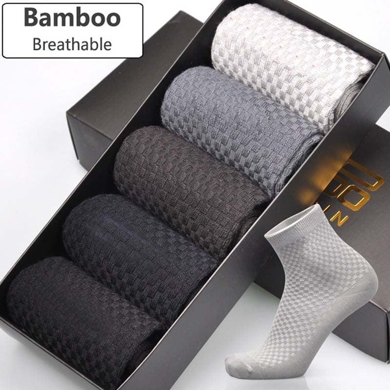 New Fashion Style Bamboo Fiber Socks Deodorant Sock High Tube Business Solid Breathable Men Women Elastic Socks Autumn Spring Socks For Men And Women