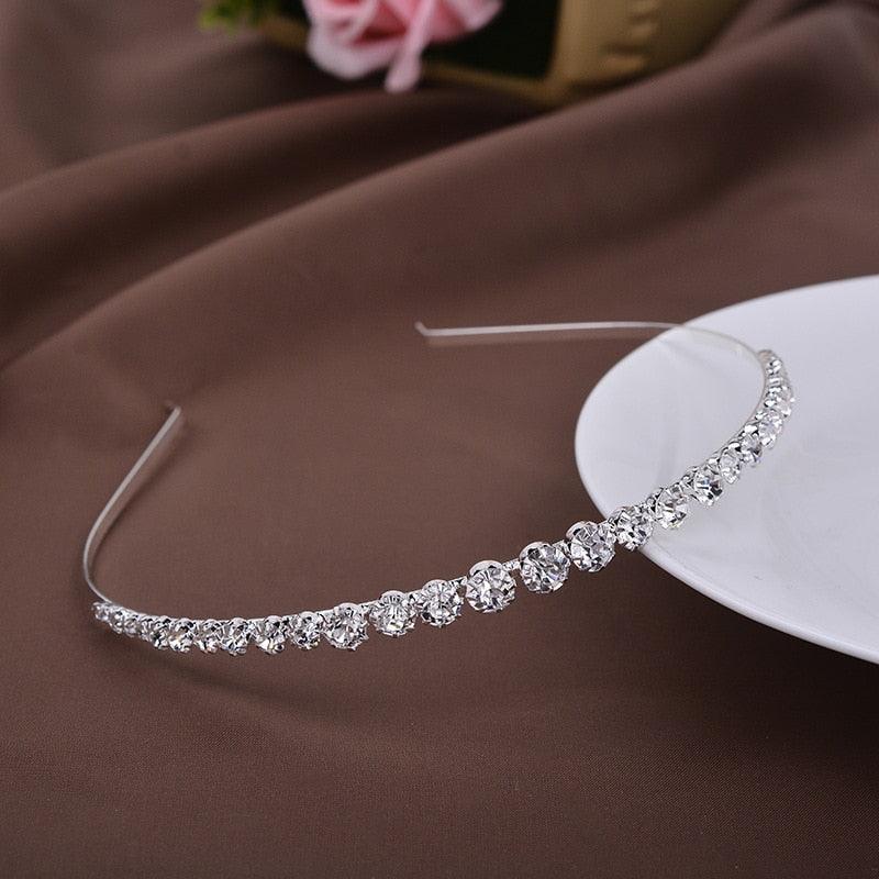 New In Sparkling Headwear Children Girl Bridal Crystal Rhinestone Wedding Jewelry Hair Bands Accessories For Women Tiara Crown Wedding Party Faux Pearls Rhinestone Headband Of Woman Crown Headband For Bride Bridesmaids