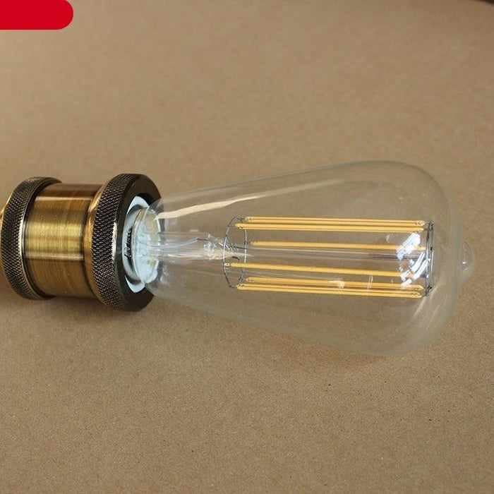 New LED Retro Lamp Edison bulb Vintage Light Edison Dimmable Amber Glass Antique Filament Squirrel Cage Filament Edison Light Bulb For Table Lamp Restaurant Home