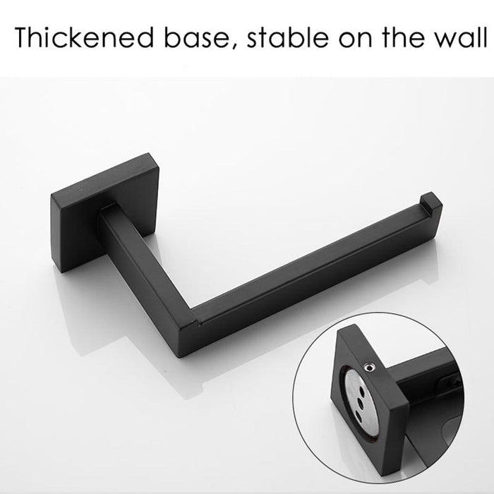 New  Matte Black Toilet Paper Holder Wall Mount Tissue Roll Hanger 304 Stainless Steel Bathroom Accessories Toilet Paper Holder Tissue Roll Holder Hanger Stainless Steel Matte Black Bathroom Lavatory Hardware Wall Mount 14.5cm