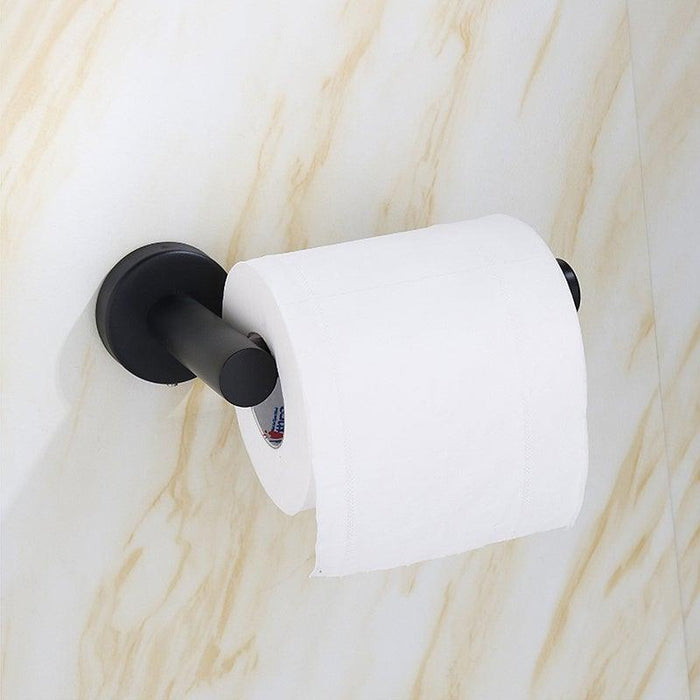 New  Matte Black Toilet Paper Holder Wall Mount Tissue Roll Hanger 304 Stainless Steel Bathroom Accessories Toilet Paper Holder Tissue Roll Holder Hanger Stainless Steel Matte Black Bathroom Lavatory Hardware Wall Mount 14.5cm