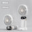 New Portable Digital Display Handheld Fan Office Desktop Multifunctional Folding Headed Small Electric Fan Foldable Mini Desk Fan with Led Digital Display 5 Speeds Multi-Functional Fan for Outdoor Indoor