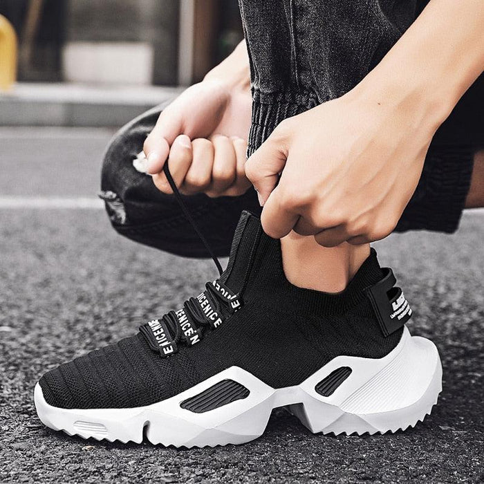 New Running Breathable Men's Sneakers Fashion Men Jogging Sports Lightweight Casual Fashion Height Increasing Casual Outdoor High Quality Mesh Jogging Non Slip Sneakers