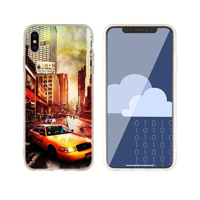 New York Times Square Taxi Silicone Soft Phone Shell Case for iPhone 13 12 11 Pro X XS Max XR 8 7 6 Plus SE Printable Cases Covers for Soft Rubber Protective Shockproof Slim Case